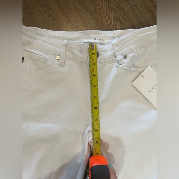 NEW Kancan White Distressed Twisted Seam Ankle Skinny Denim Jeans NWT Size 7/27 - Picture 13 of 16